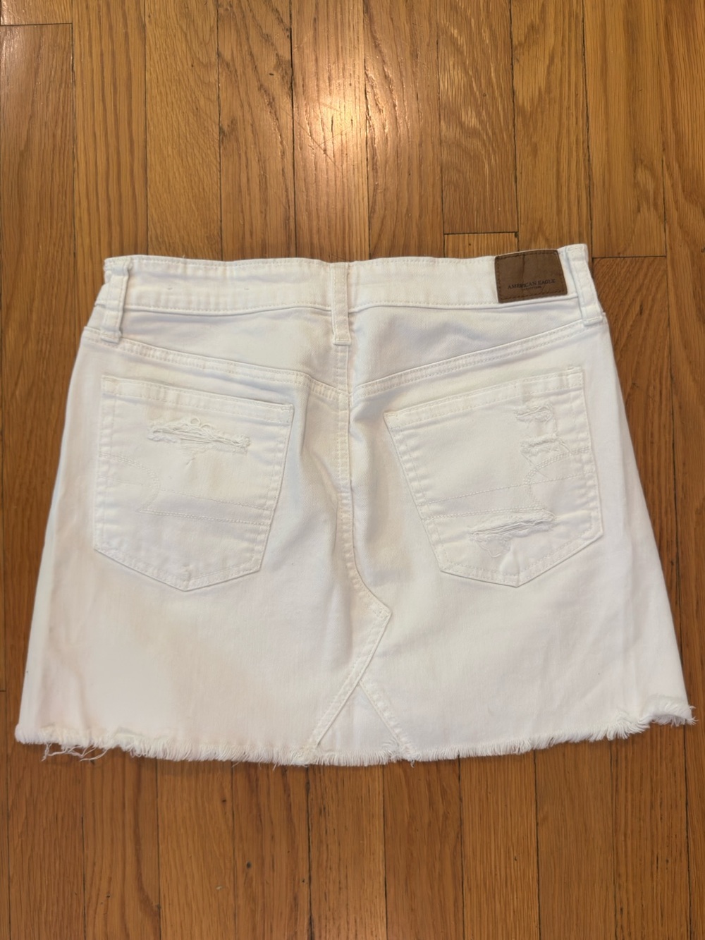 American Eagle Distressed Jean Mini Skirt - Picture 2 of 2